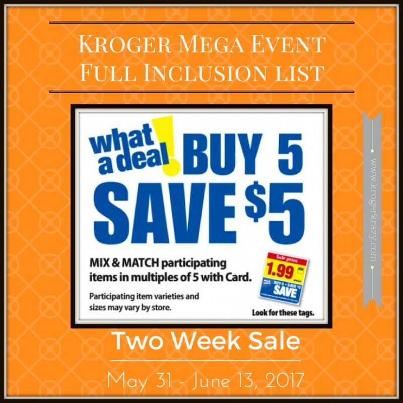 Kroger Buy Save Mega Event Full Inclusion List Kroger Krazy