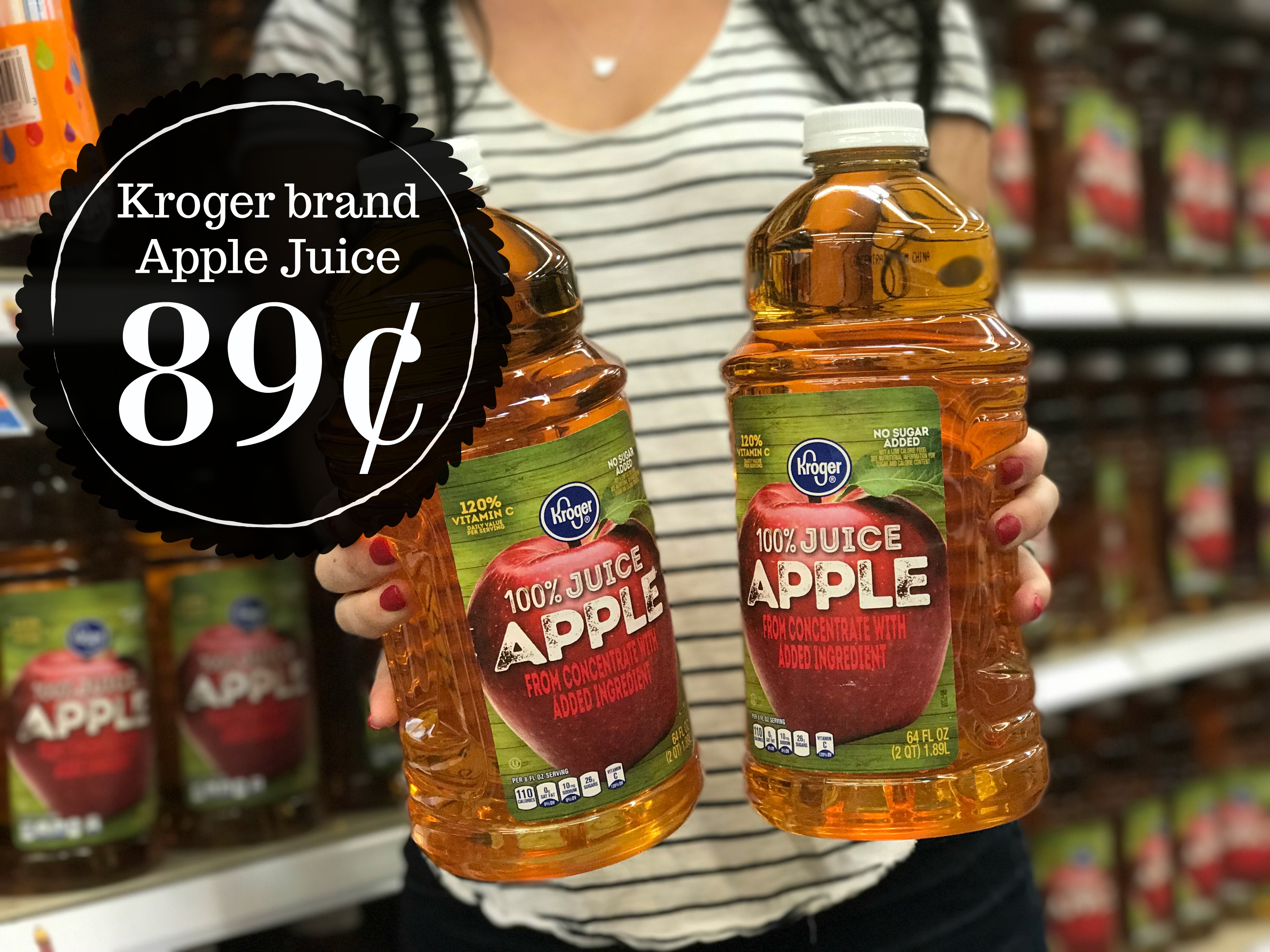 Kroger brand Apple Juice JUST 0.89!! Kroger Krazy