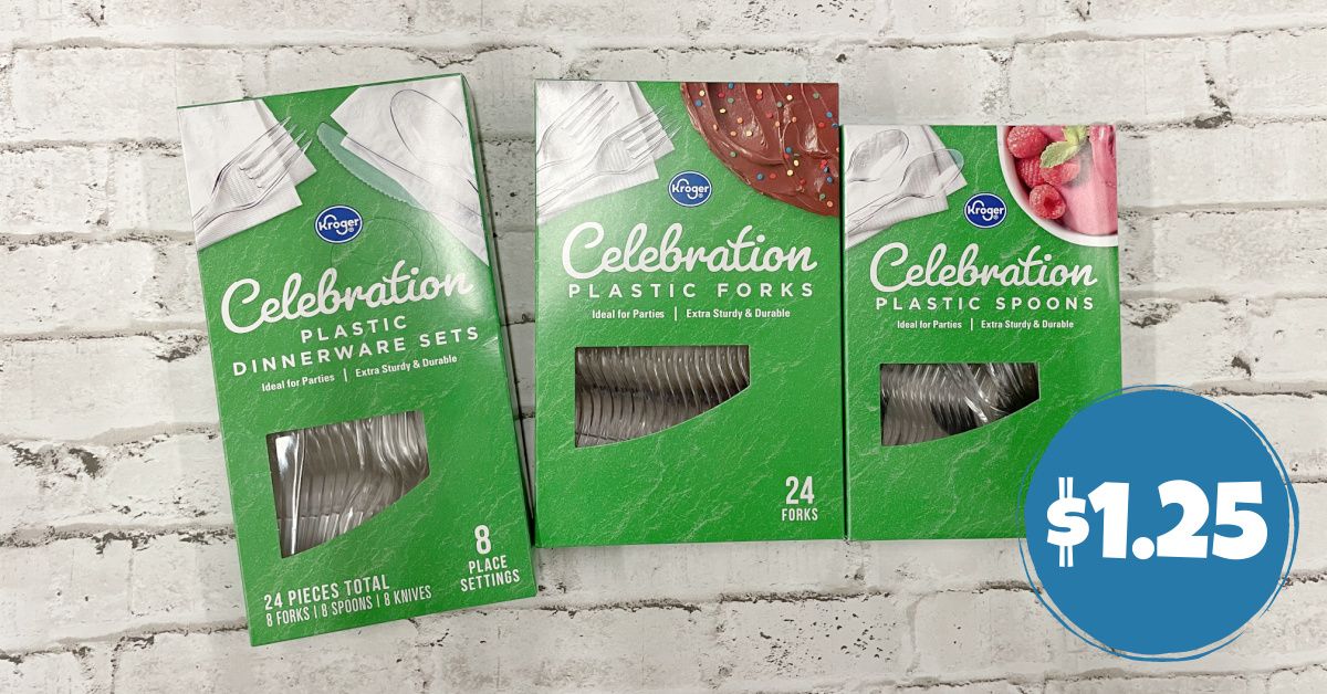 Kroger Celebration Plastic Forks Spoons Sets ONLY 1 25 Kroger Krazy