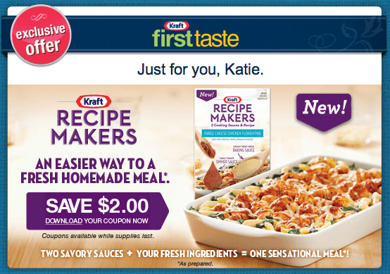 Kraft Recipe Makers coupon