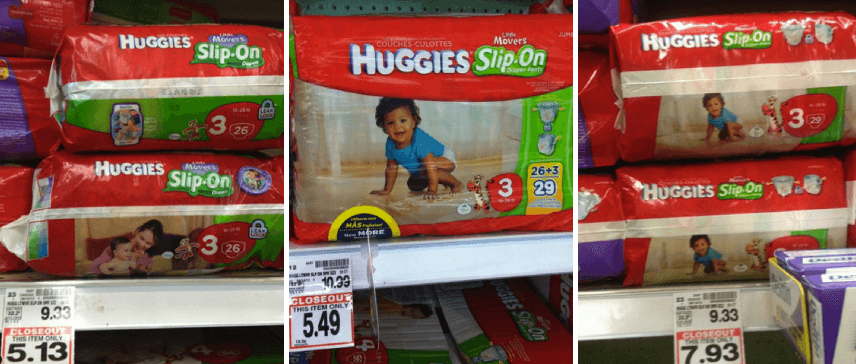 huggies slip-ons closeout