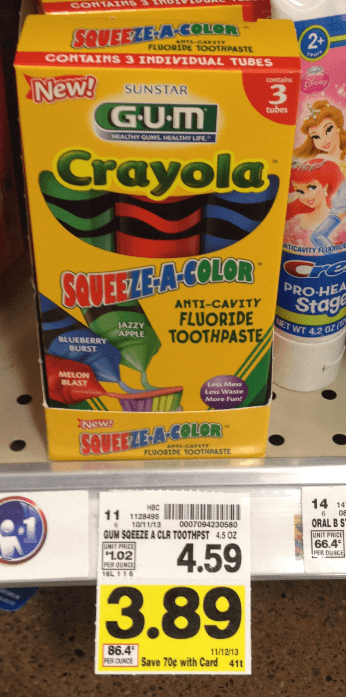 G.U.M. Crayola Toothpaste Coupon