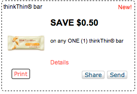 thinkThin Bar Coupon