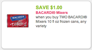 Bacardi Frozen Mixers Coupon