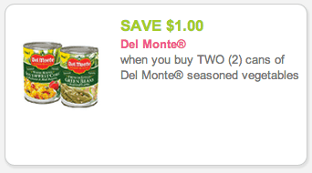 Del Monte Canned Vegetables Coupon