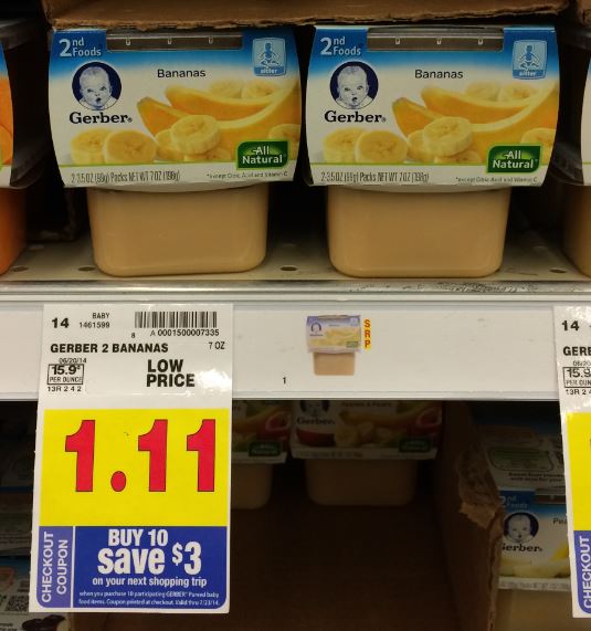 Gerber 2nd Food (2 pack) ONLY $0.61 at Kroger with new Catalina