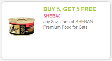 sheba cat food coupons buy 5 get 5 free