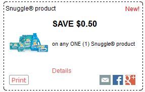 snuggle coupon