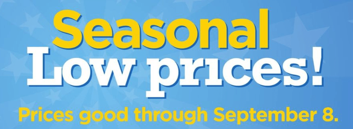 seasonal low prices