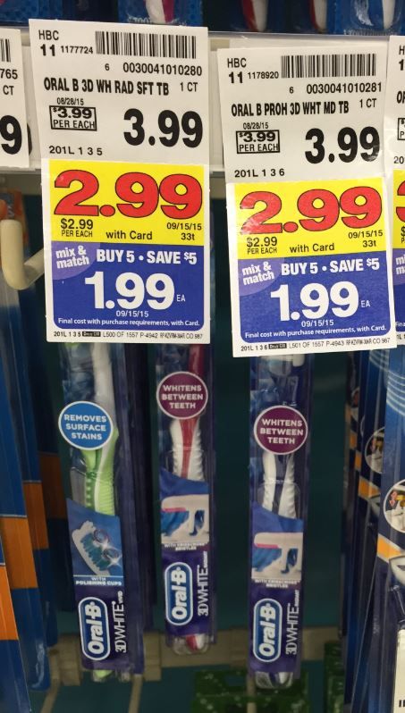 NEW Oral-B Coupon = 3D White Toothbrushes For $1.24 At Kroger Mega Sale ...