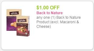 back to nature coupon