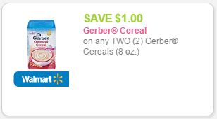 Gerber hot sale cereal coupon