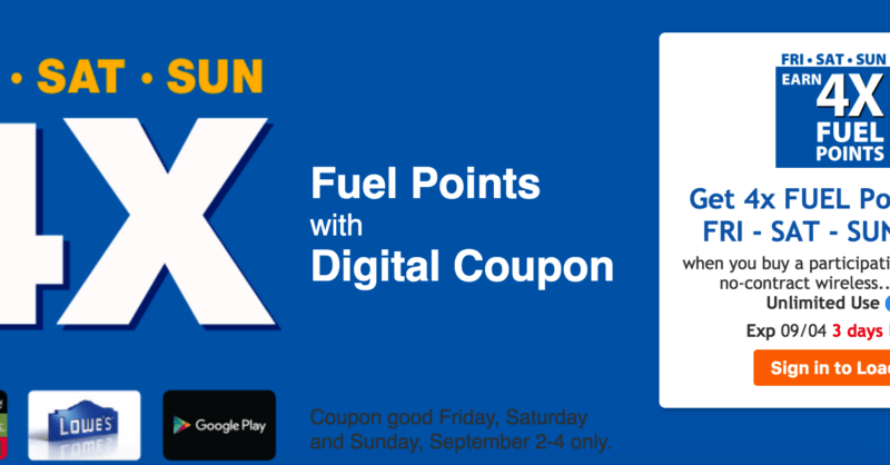 4X Kroger Fuel Points on Gift Cards THIS Weekend ONLY (must download ...