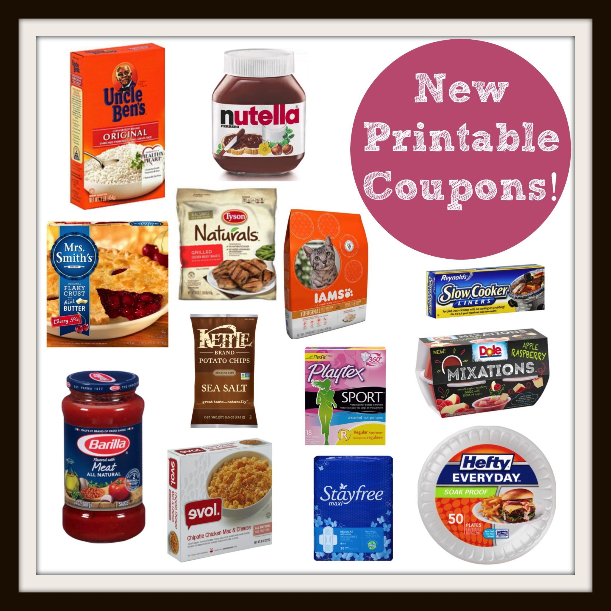 New Printable Coupons! Nutella, Tyson, Iams, Reynolds & Much MORE ...