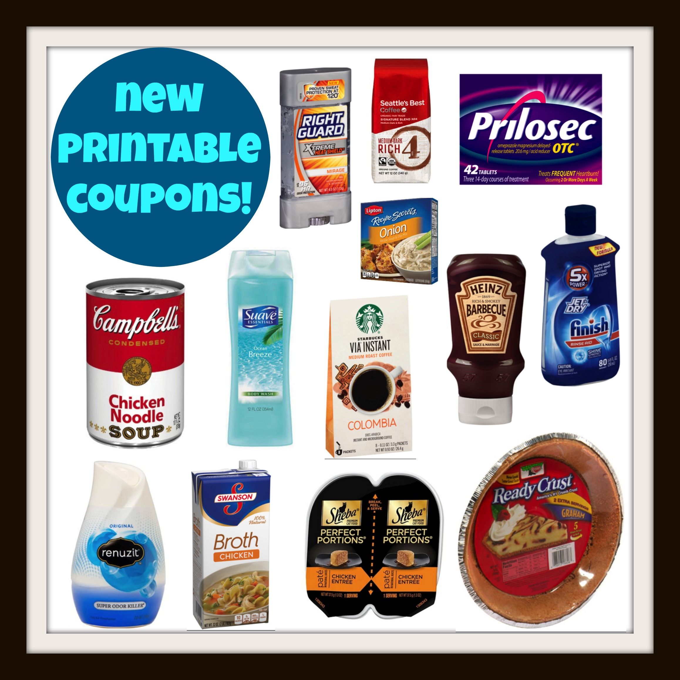 New Printable Coupons! Heinz, Campbell's, Swanson, Finish, Bounty