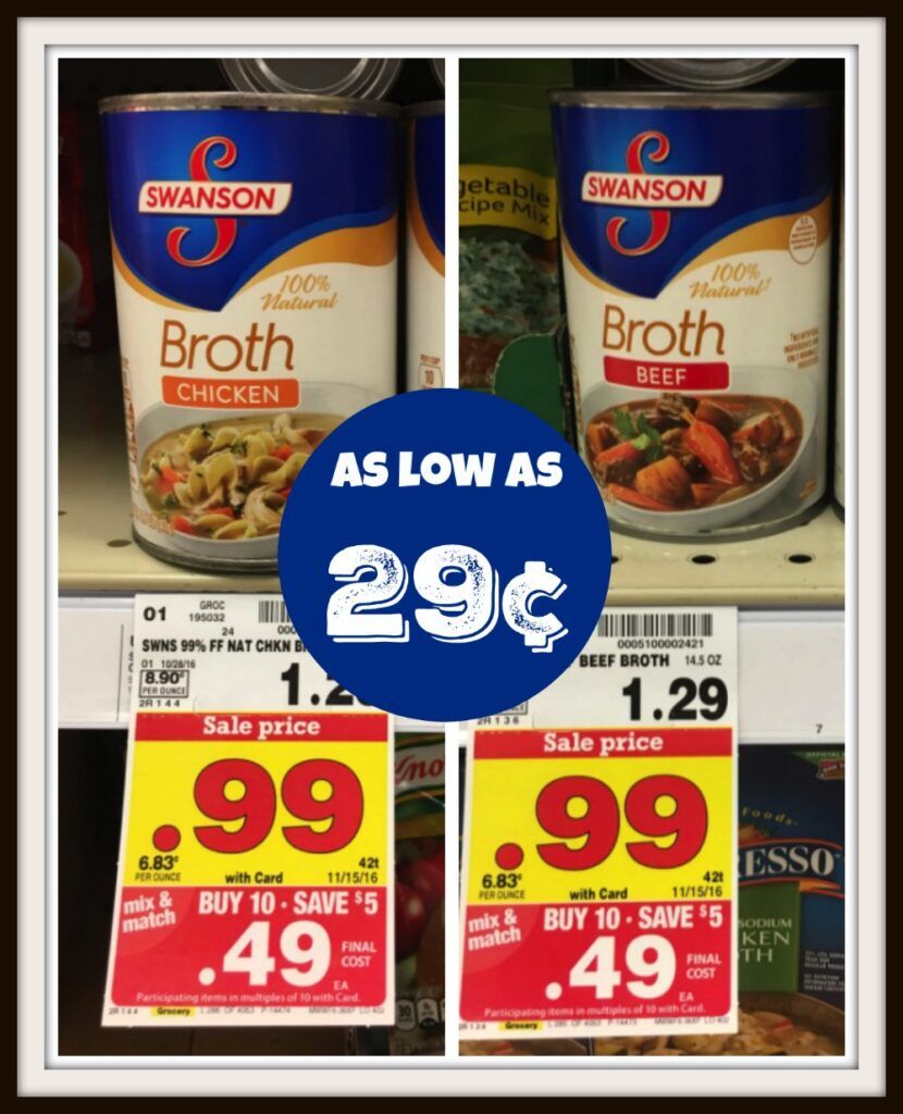 Swanson Canned Broth as low as $0.29 with Kroger Mega Event! - Kroger Krazy