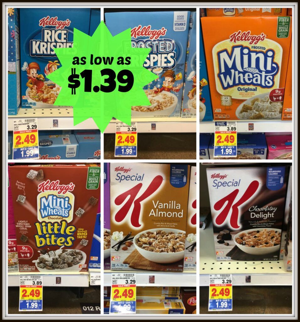 Kellogg's Cereals as low as $1.39 with Kroger Mega Event!! - Kroger Krazy