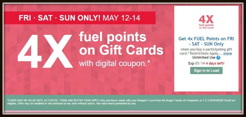 4X Fuel Points at Kroger (Must Download Coupon) - Kroger Krazy