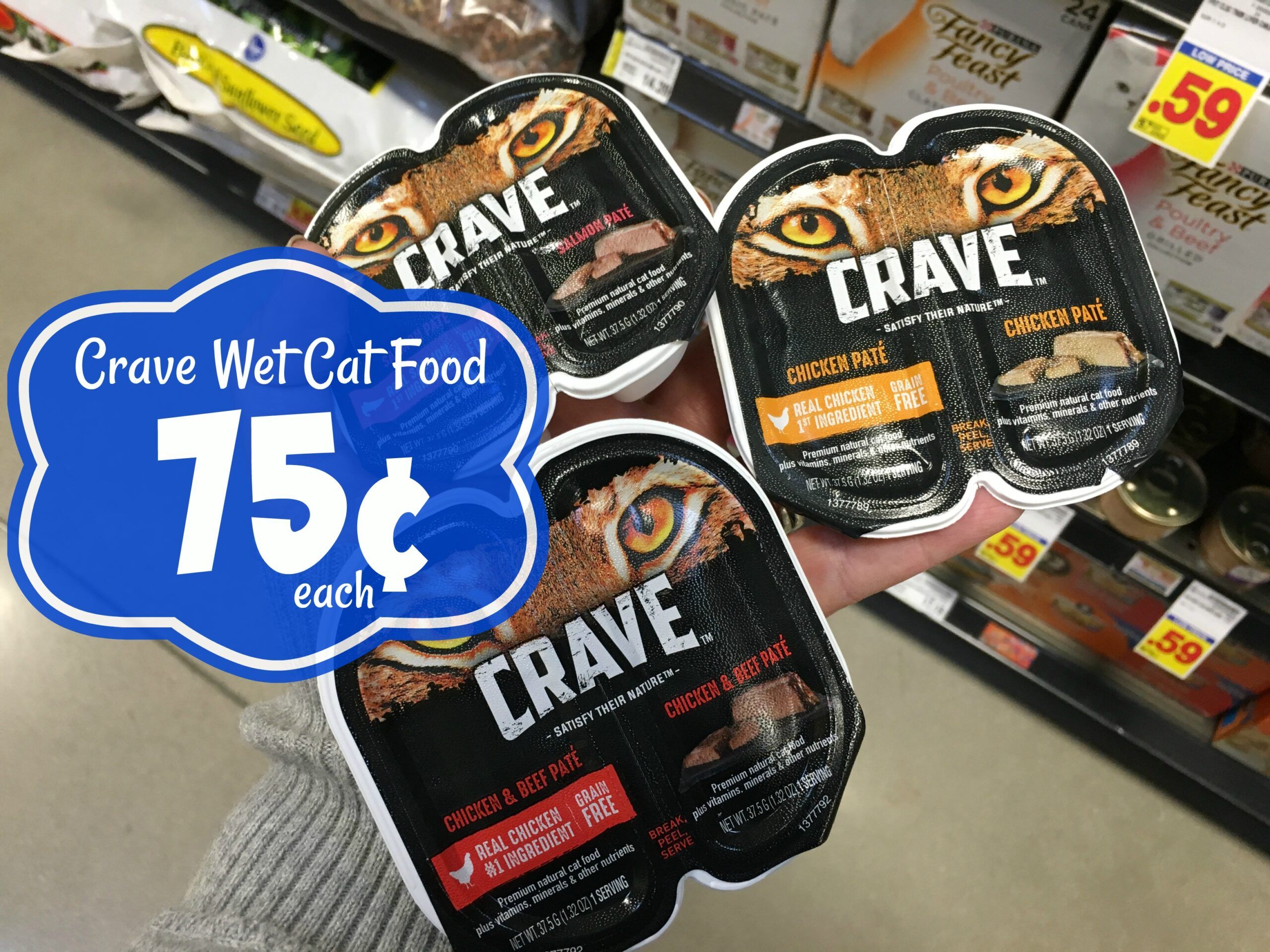 CRAVE Wet Cat Food JUST 0.75 each at Kroger Kroger Krazy