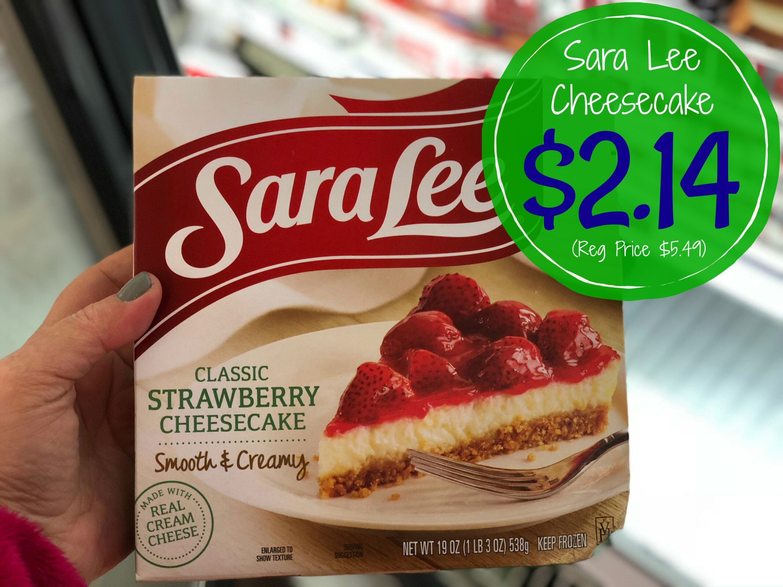 Sara Lee Frozen Cheesecake JUST $2.14 at Kroger (Reg Price $5.49 ...