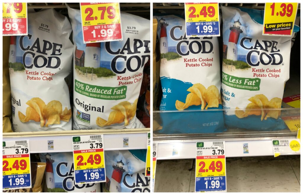 Cape Cod Coupon Kettle Cooked Potato Chips ONLY 1.49 with Kroger