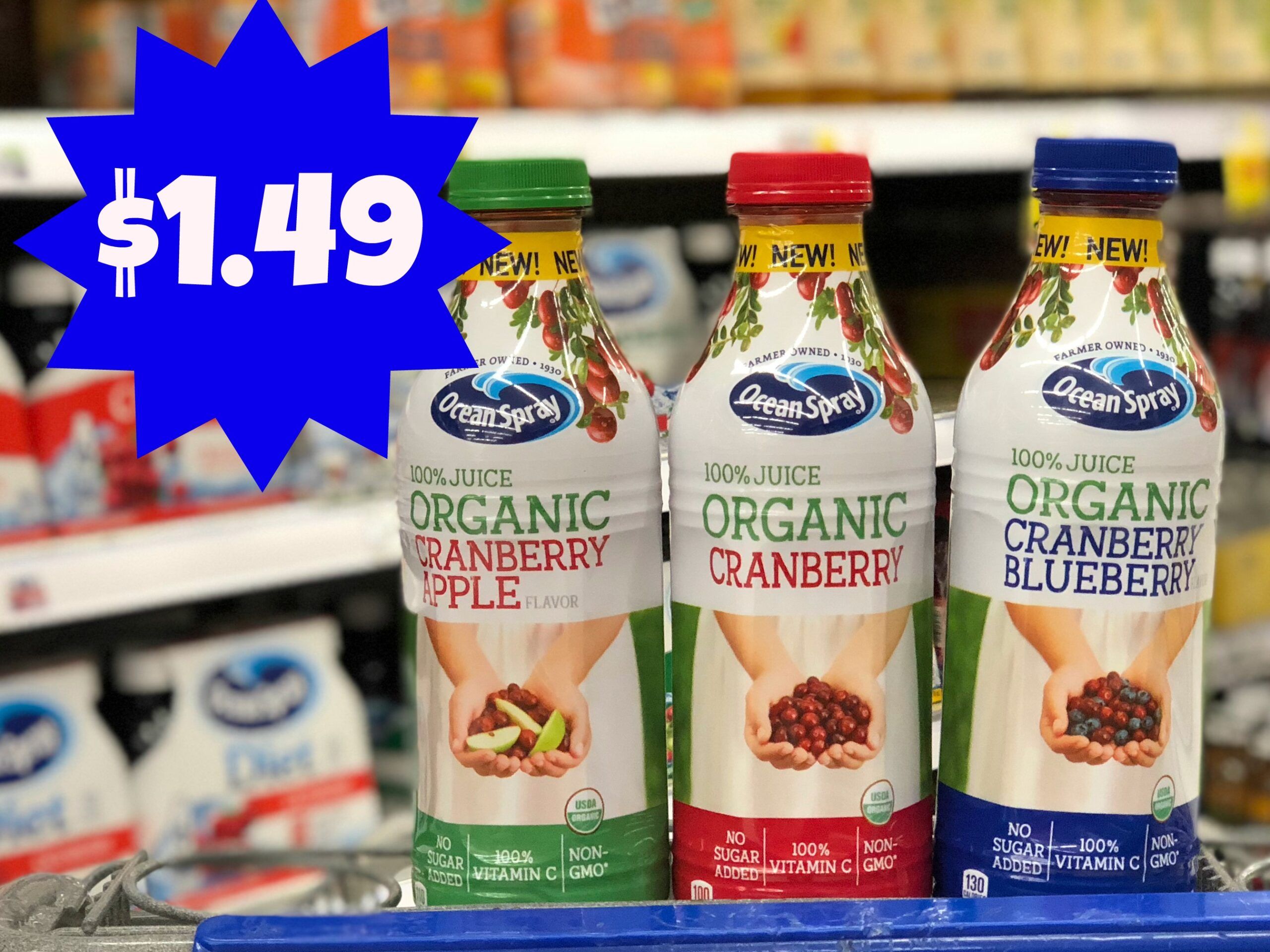 New Ocean Spray Coupon Organic 100 Juice Only 149 At Kroger