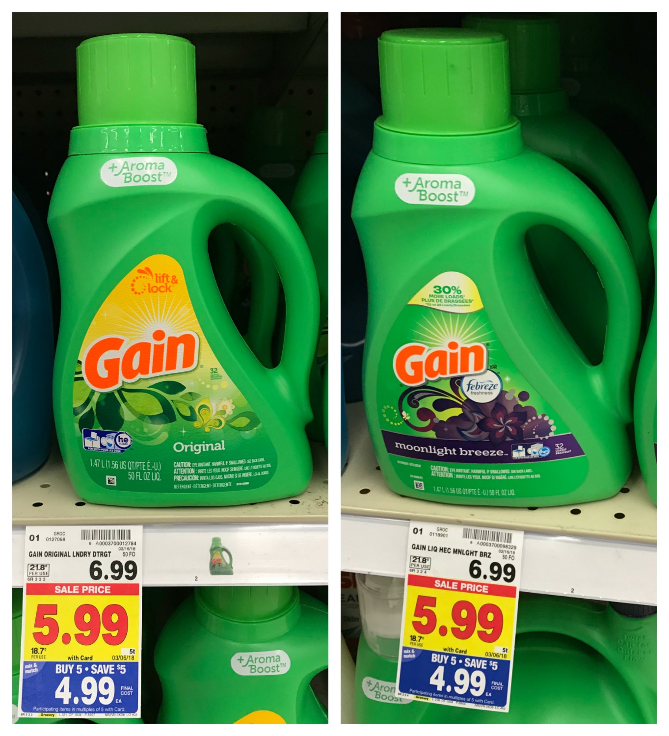 gain kroger detergents detergent laundry reg mega low event wyb oz coupon