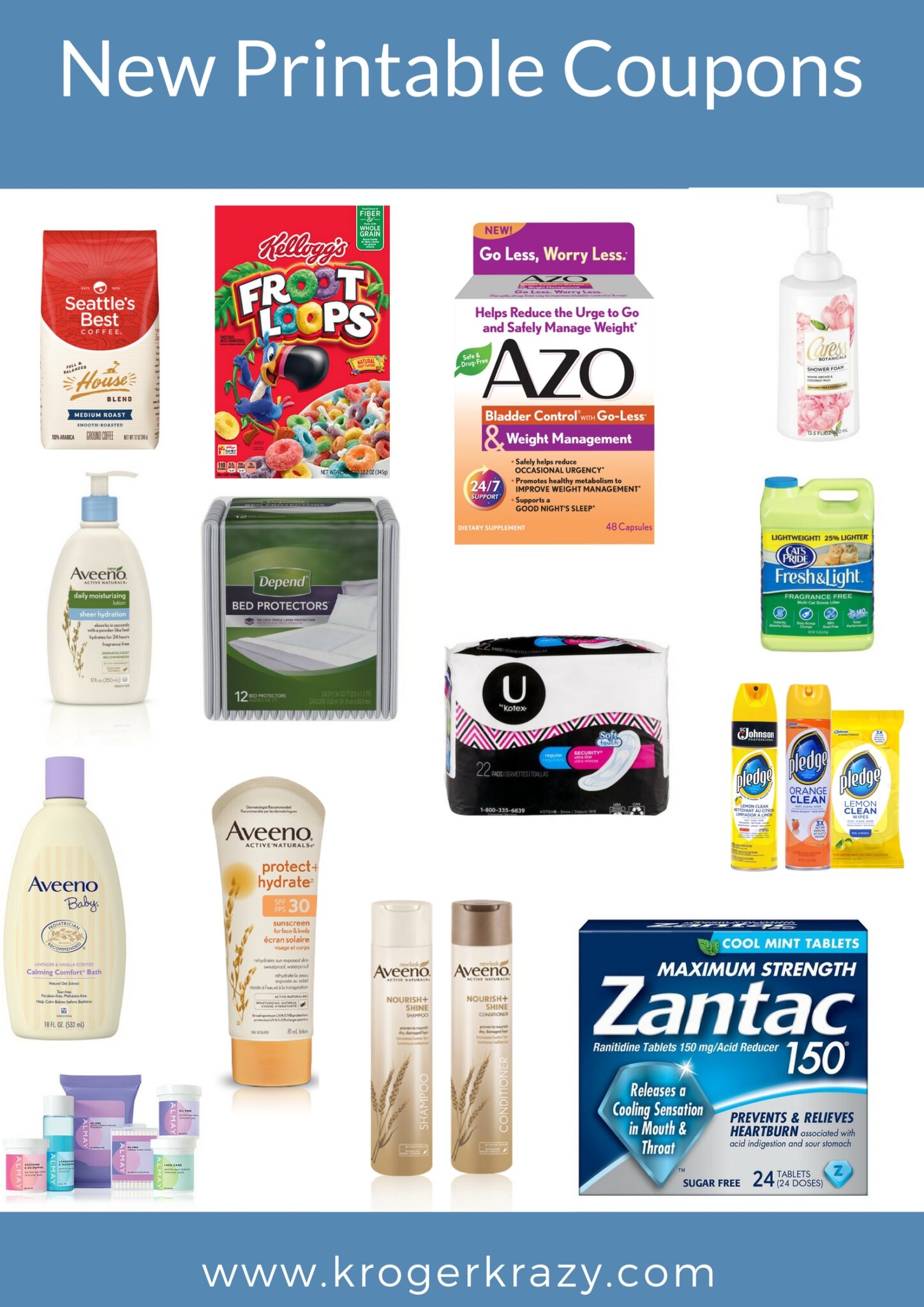 New Printable Coupons!! Aveeno, Depends, Kellogg's, Pledge, Scrubbing