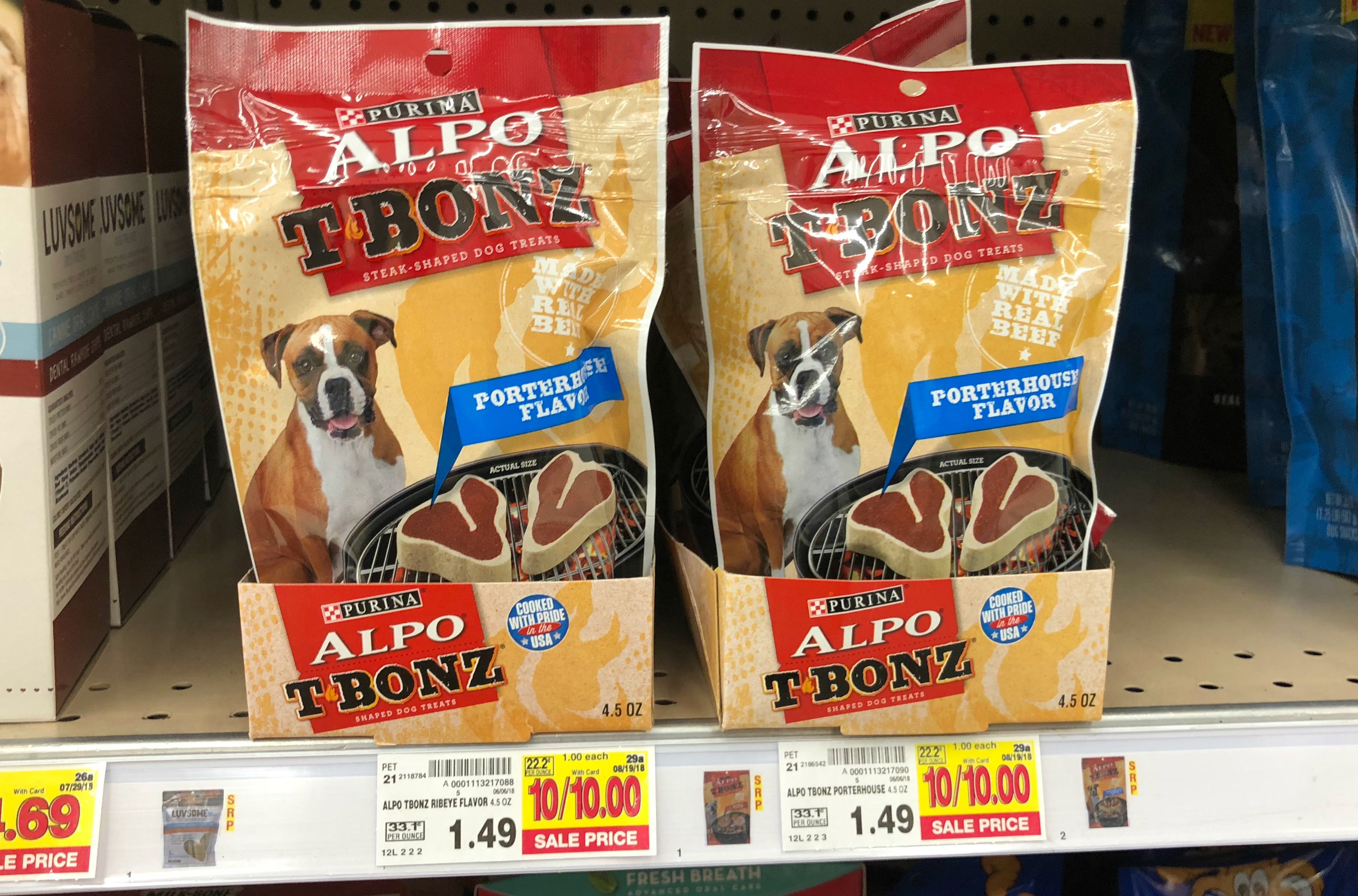 Purina Alpo TBonz Dog Treats ONLY 0.25 each at Kroger Reg 1.49