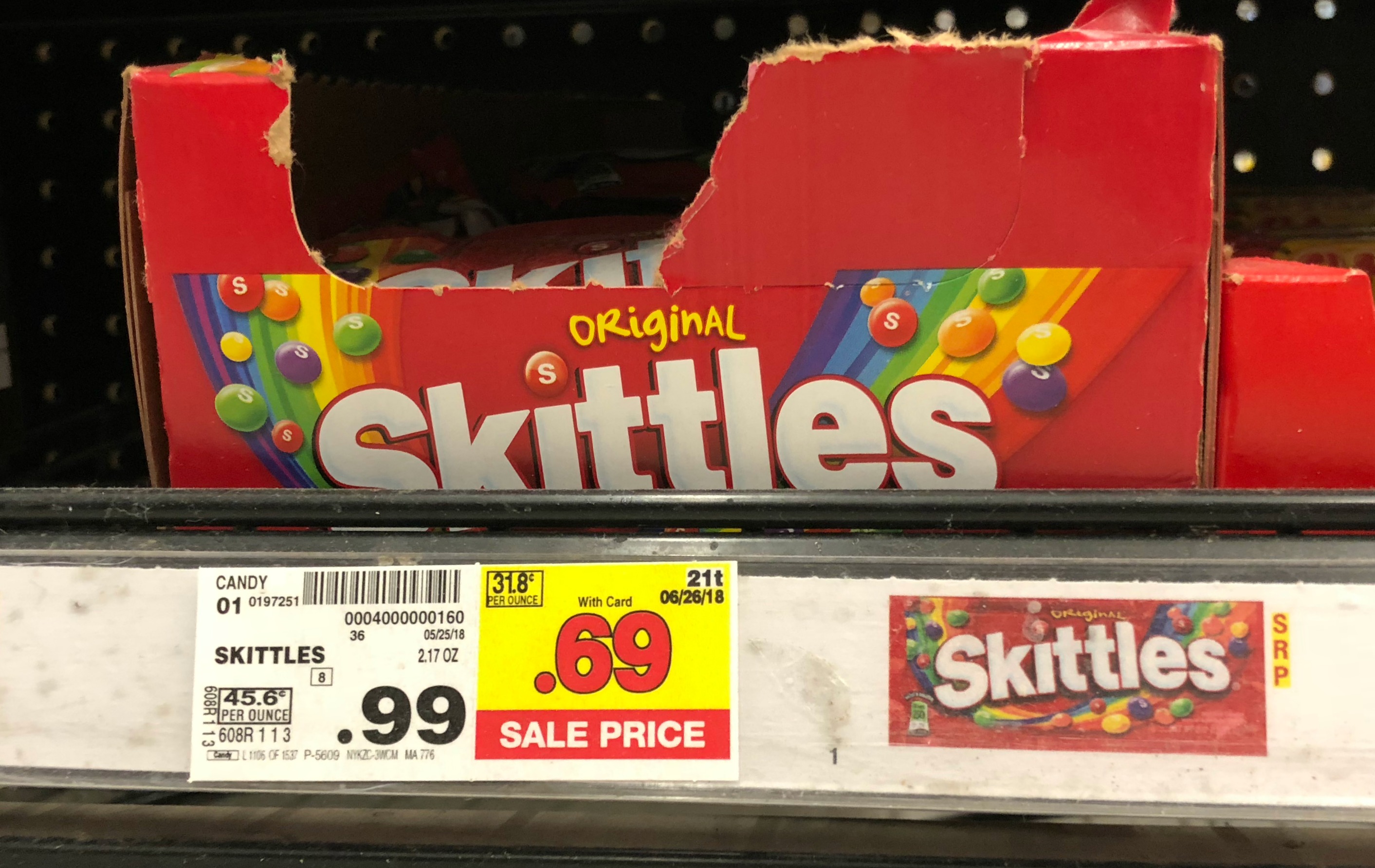 Skittles Single Bags ONLY 0.44 each at Kroger (checkout lane candy