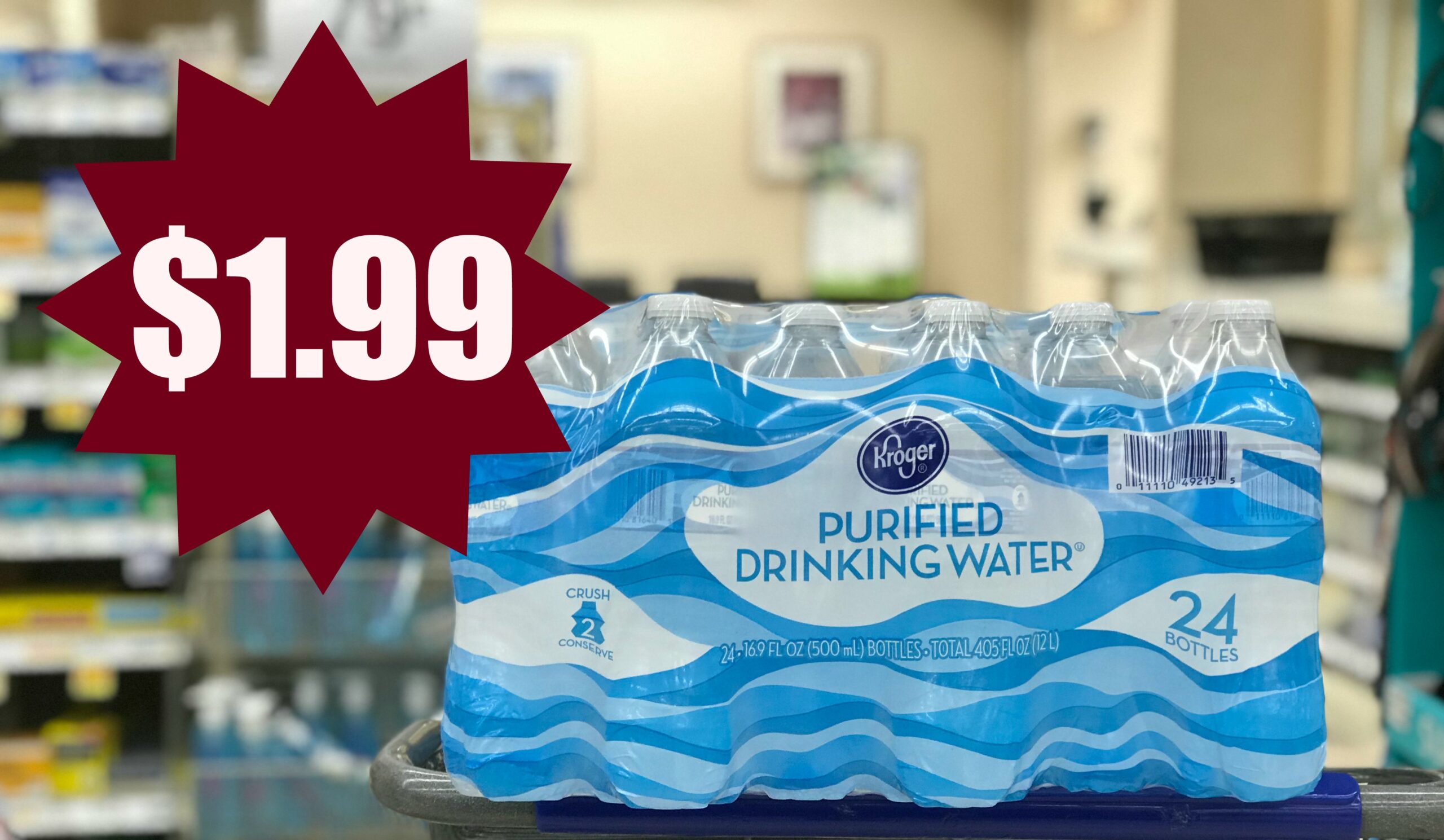 Grab Kroger brand Water (24 pk) For JUST 1.99 During our Digital Event