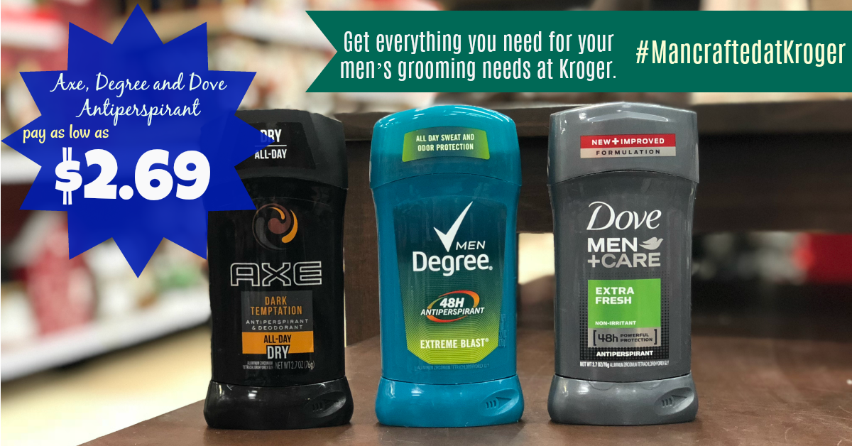 passage niet voldoende Arne Great Deals on Axe, Degree and Dove! (Get everything you need for your  men's grooming needs at Kroger) | Kroger Krazy