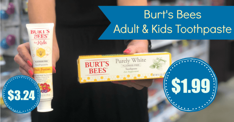 burt's bee toothpaste coupon