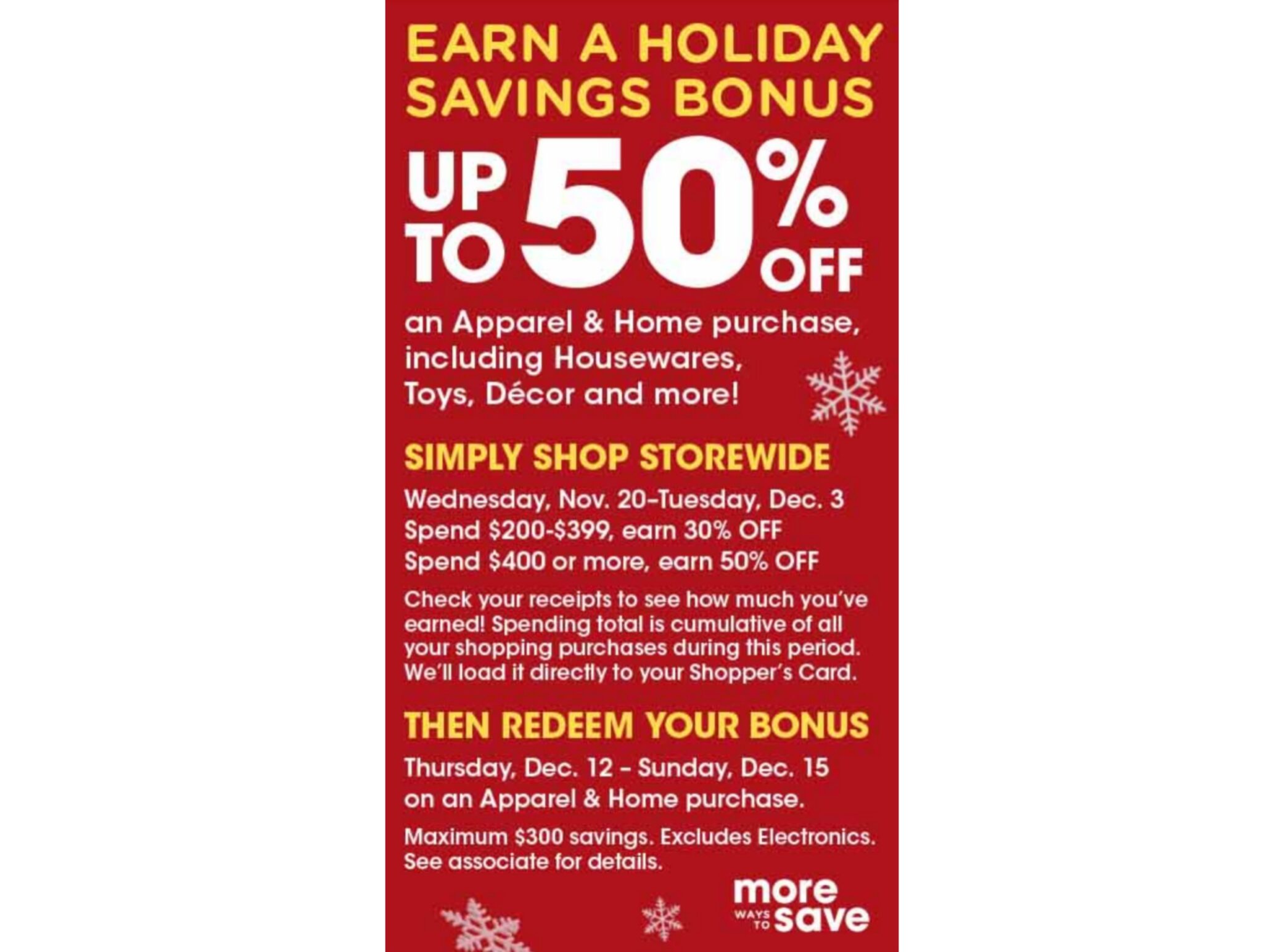 Redeem Your Kroger Holiday Savings Bonus! Up to 50 OFF Housewares