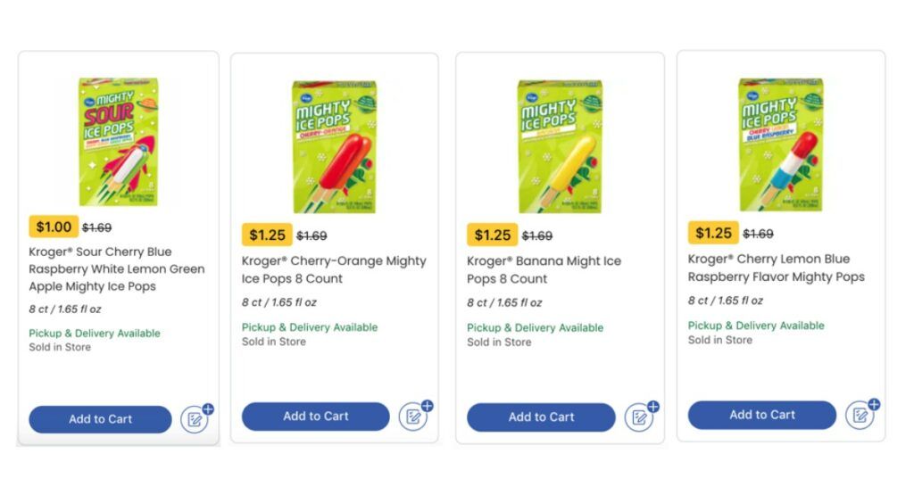 Kroger Brand Mighty Ice Pops Are As Low As 1 00 At Kroger Kroger Krazy