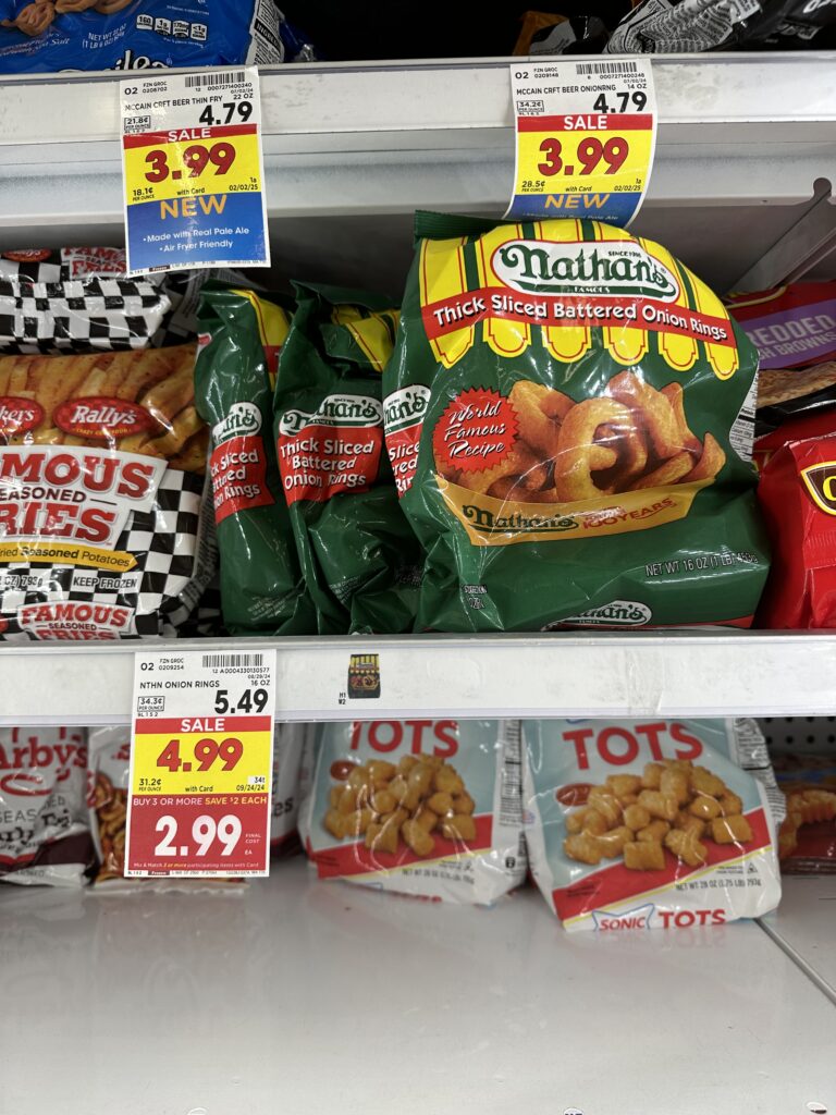 Nathan's Onion Rings Kroger Shelf Image