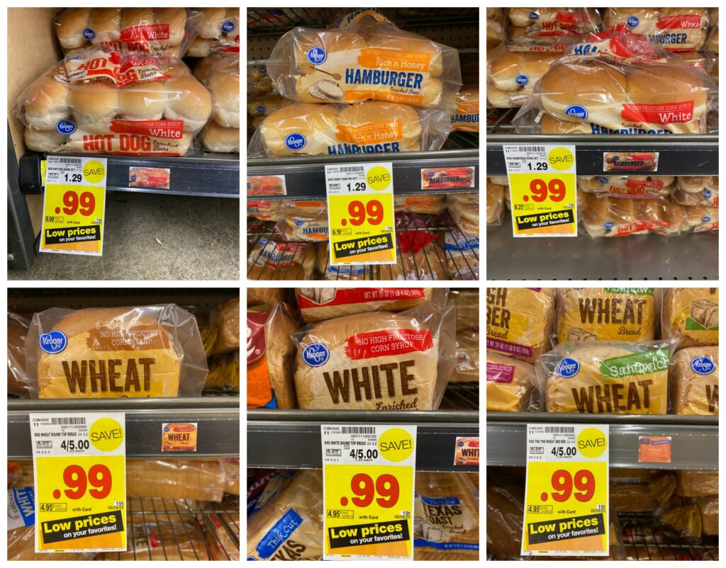 Kroger brand Breads (buns and loaves) are JUST 0.99! Kroger Krazy