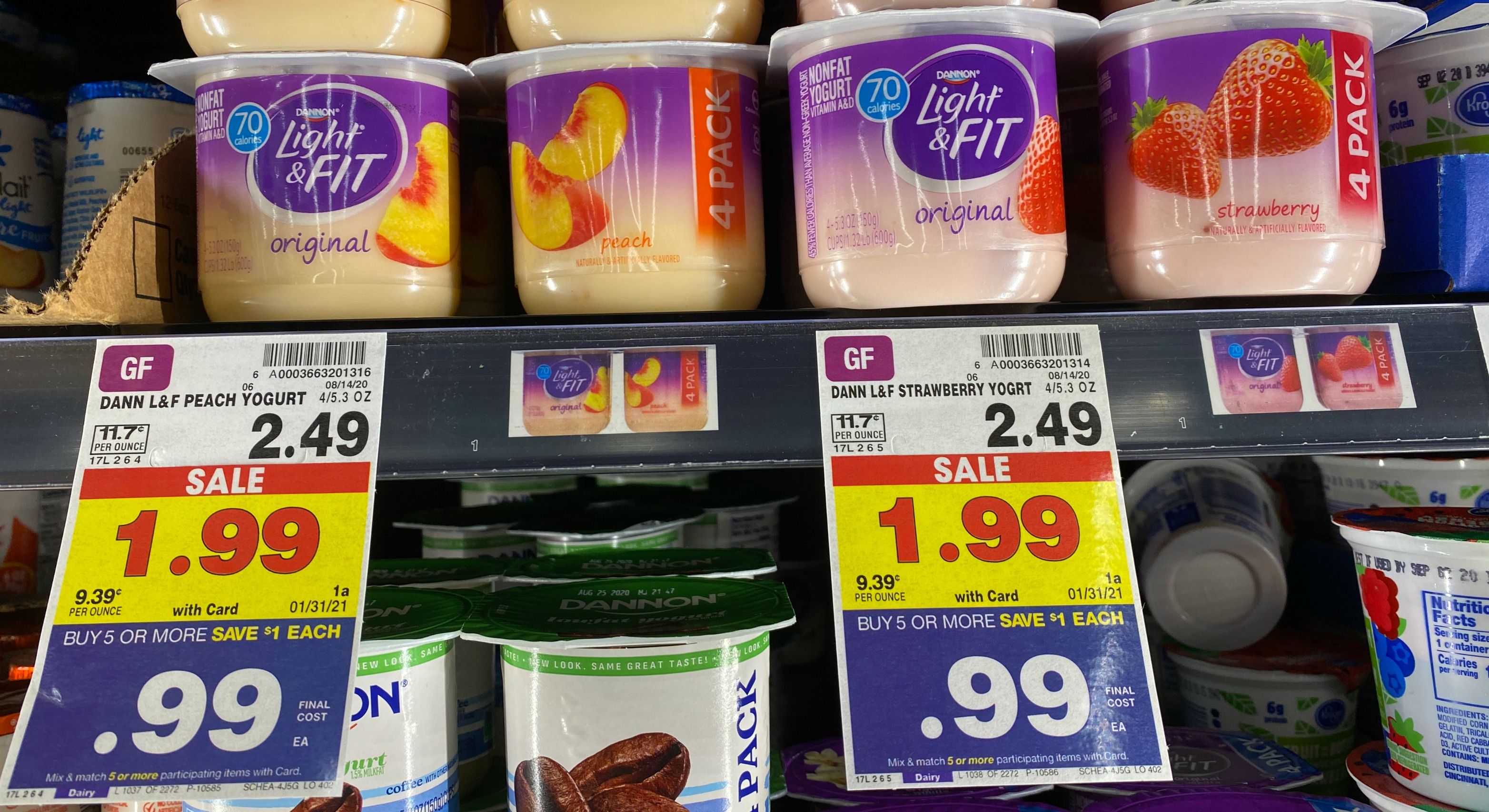 Dannon Yogurt (4 pks) are JUST 0.99 at Kroger!! Kroger Krazy