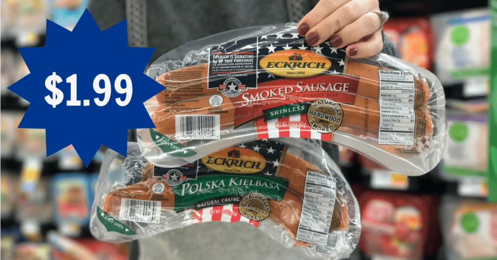 Eckrich Smoked Sausage Only 199 With Kroger Mega Event Kroger Krazy