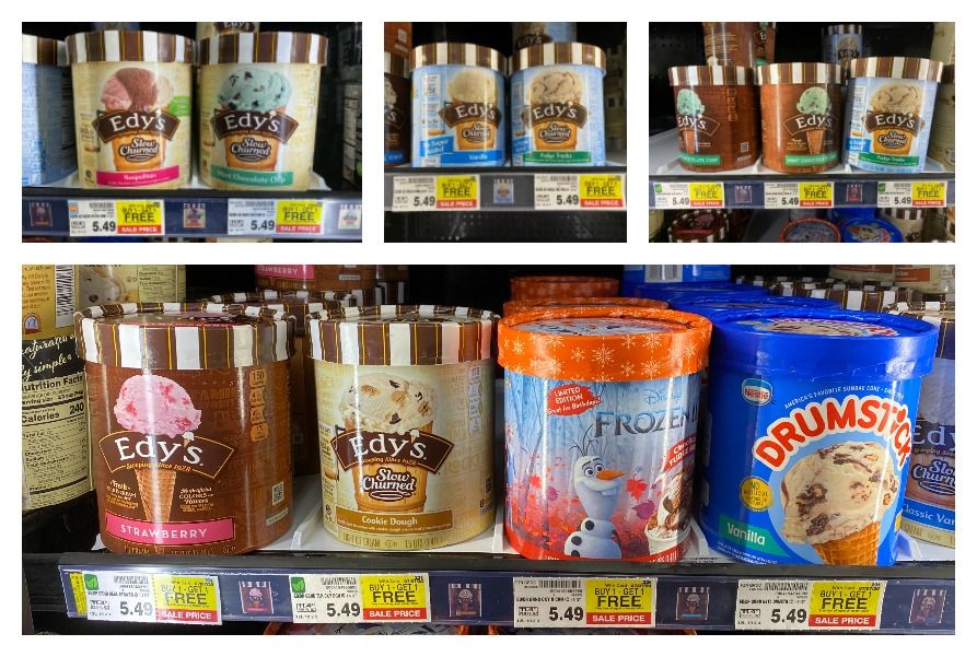 Edy’s Ice Cream ONLY 2.74 at Kroger (Reg 5.49)!! Kroger Krazy