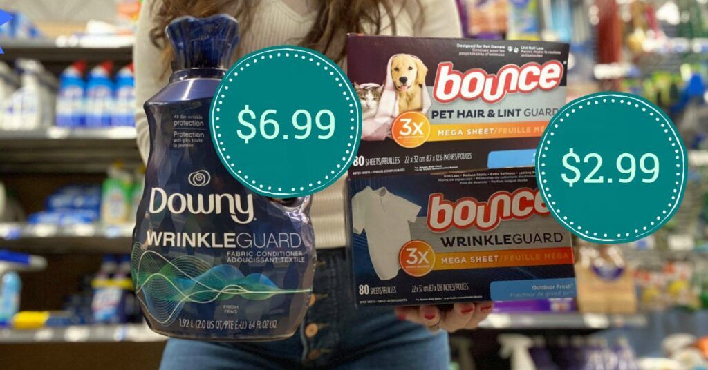 Downy WrinkleGuard, Bounce WrinkleGuard and Bounce Pet Hair & Lint ...