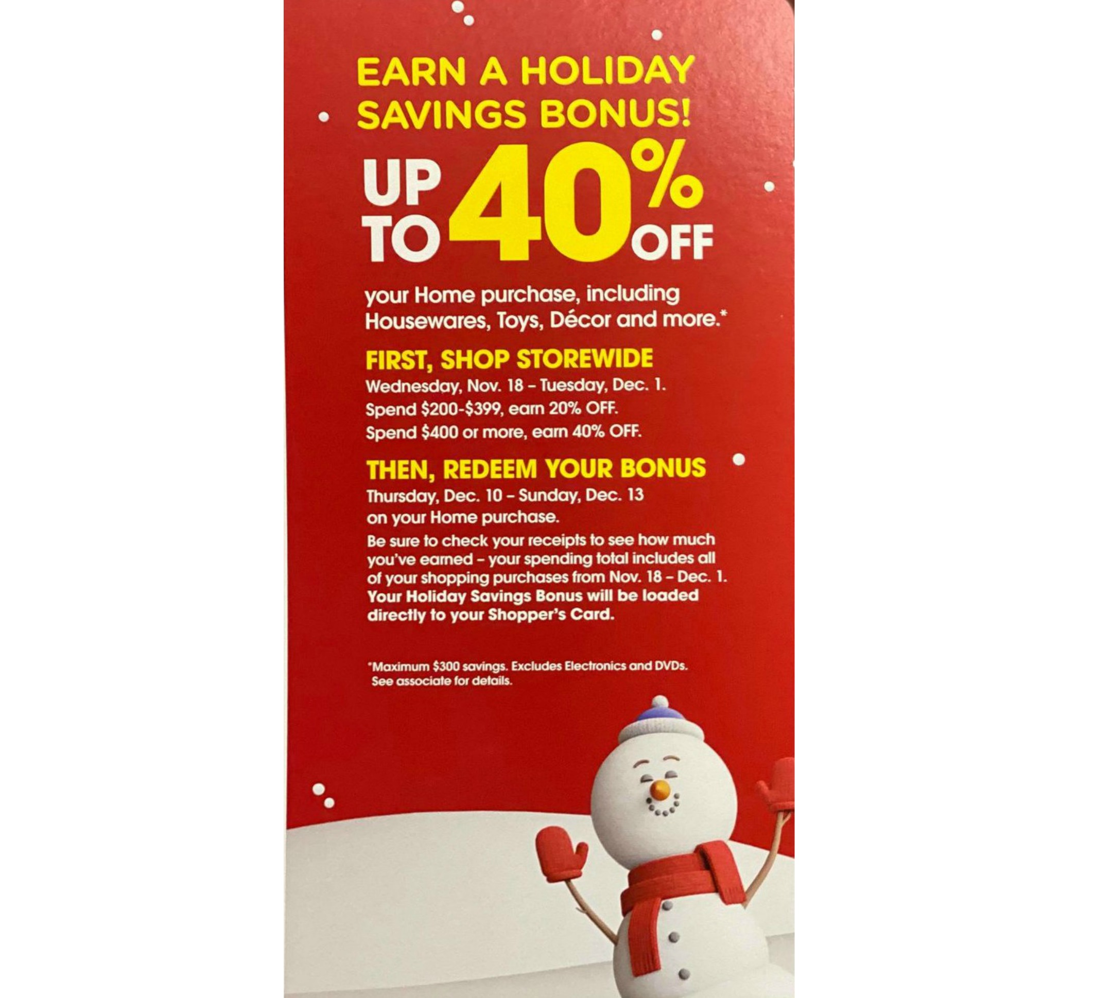 (Kroger Holiday Savings Bonus Starts TODAY!! Earn Up to 40 off Apparel
