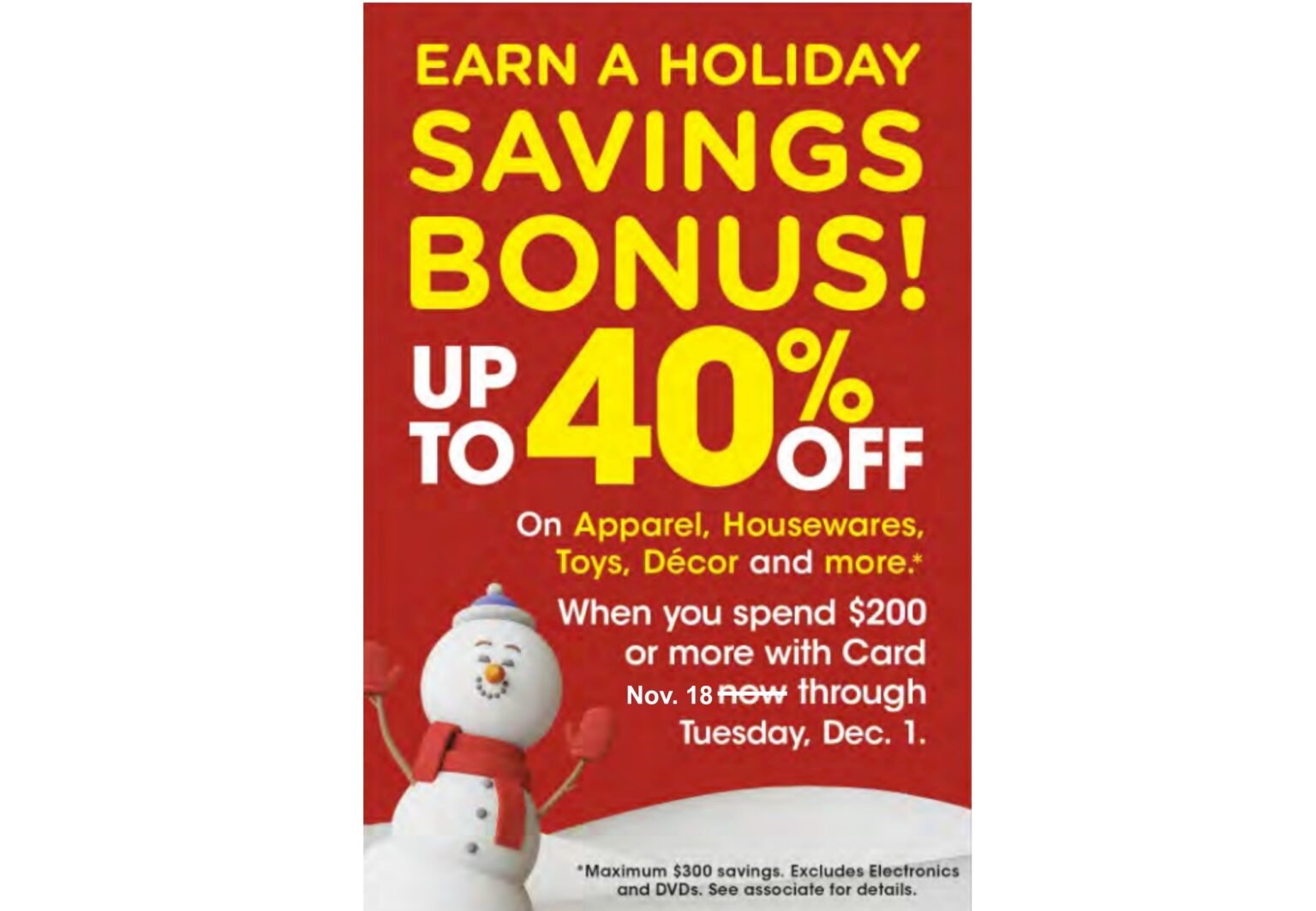 Kroger Holiday Savings Bonus is BACK!! Earn Up to 40 off Apparel, Home