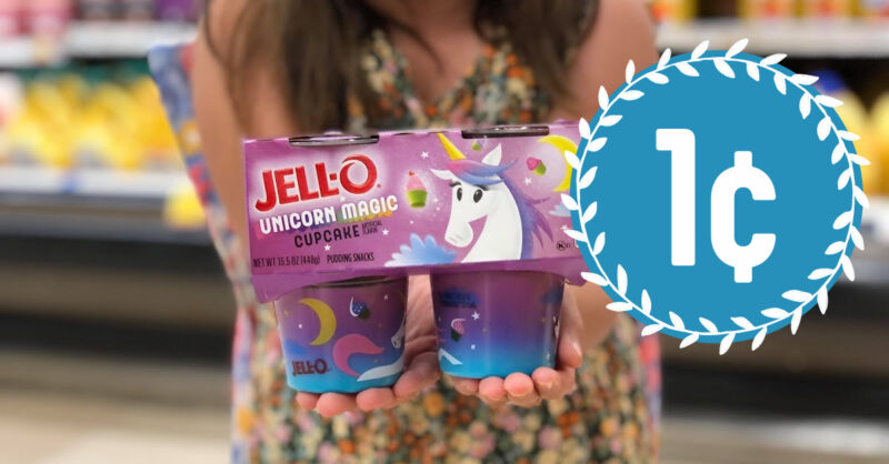 Jell-O Unicorn Magic Cupcake Pudding Cups Snack, 4 ct - Mariano's