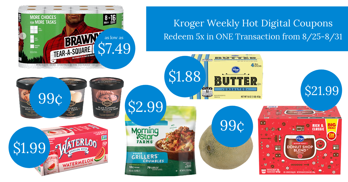 Last Day Kroger Weekly Hot Digital Coupons Redeem 5x In ONE 