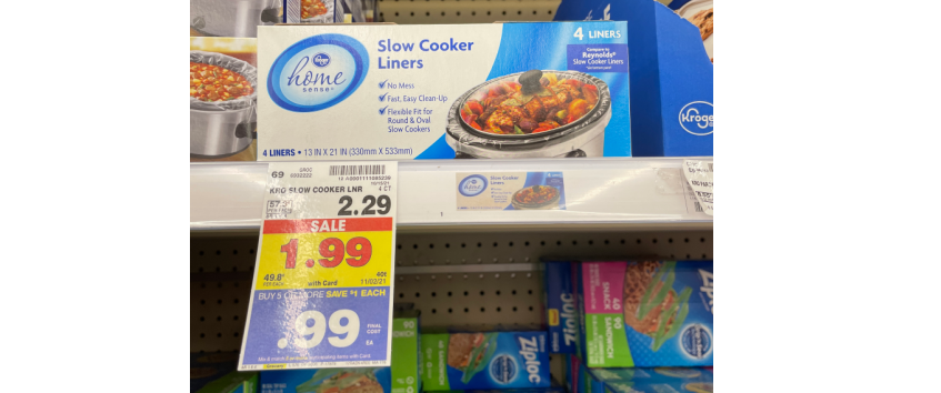 Kroger Slow Cooker Liners as low as $1.49! - Kroger Krazy