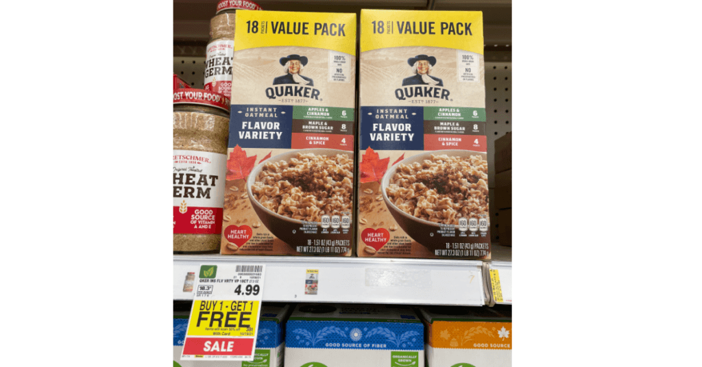 Quaker Oatmeal Value Packs are ONLY $2.50 each at Kroger! - Kroger Krazy