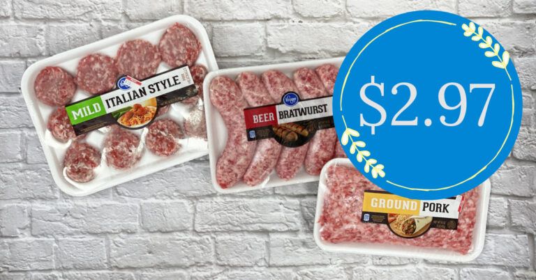 Kroger Brats, Italian Sausage, Ground Pork or Meatballs are $2.97 ...