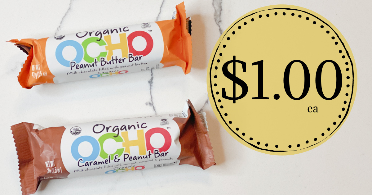 OCHO Organic Candy Bar - Milk Chocolate Caramel & Peanut