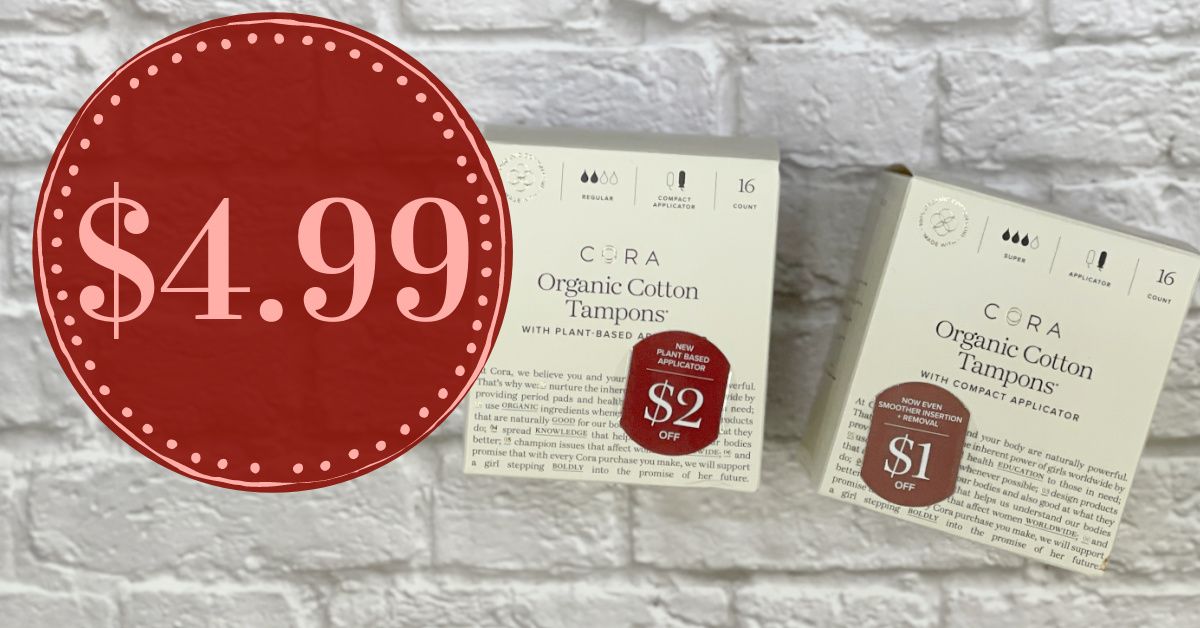 Cora Organic Cotton Tampons are 4.99 at Kroger Kroger Krazy